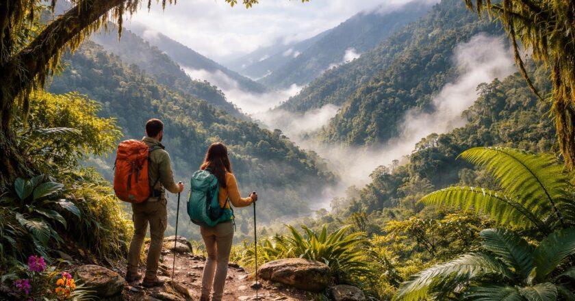 Pianista Trail lopen als intense natuurervaring tussen mist en jungle
