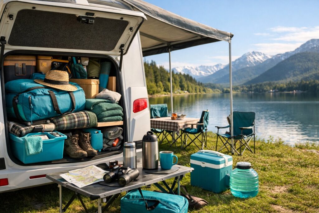 Praktische paklijst voor een caravanvakantie: alles wat je mee wilt nemen